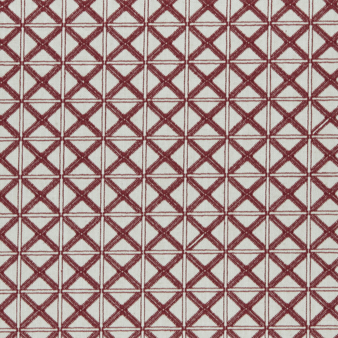 Clarke And Clarke Fabric Makenzi Red CLARKE & CLARKE AMARA COTTON - 25%;LINEN - 25%;POLYESTER - 25%;VISCOSE - 25% India - Horizontal: 2.24 and Vertical: 2.09 55 - My Fabric Connection -