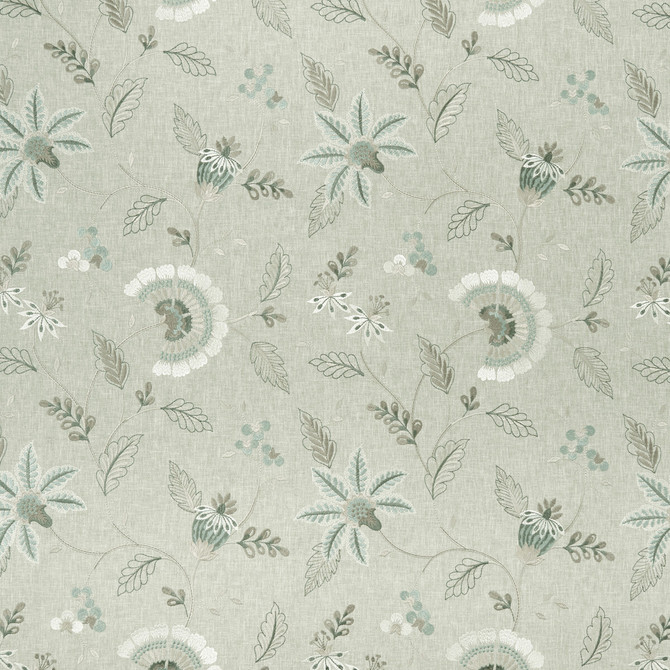 Clarke And Clarke Fabric Delamere Duckegg Fabric POLYESTER - 52%;COTTON - 48% India </p><p>Repeat: H: 17.05, V: 18.9 54 - My Fabric Connection -