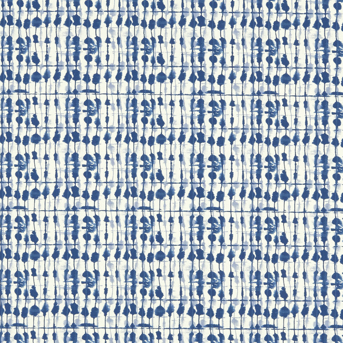 Clarke And Clarke Fabric Kediri Indigo CLARKE & CLARKE BATIK COTTON - 100% United Kingdom MEDIUM Horizontal: 6.69 and Vertical: 6.3 54 - My Fabric Connection -