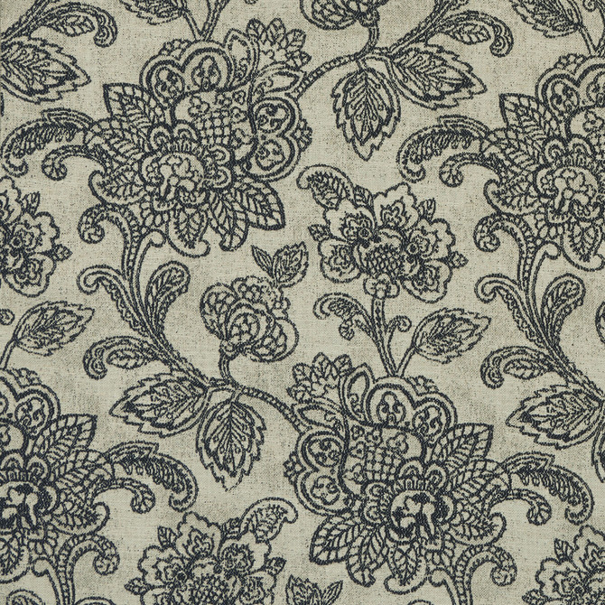 Clarke And Clarke Fabric Cranbrook Charcoal CLARKE & CLARKE CASTLE GARDEN COTTON - 57%;VISCOSE - 36%;LINEN - 7% Turkey MEDIUM Horizontal: 13.78 and Vertical: 23.62 54 - My Fabric Connection -
