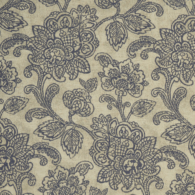 Clarke And Clarke Fabric Cranbrook Midnight CLARKE & CLARKE CASTLE GARDEN COTTON - 57%;VISCOSE - 36%;LINEN - 7% Turkey MEDIUM Horizontal: 13.78 and Vertical: 23.62 54 - My Fabric Connection -