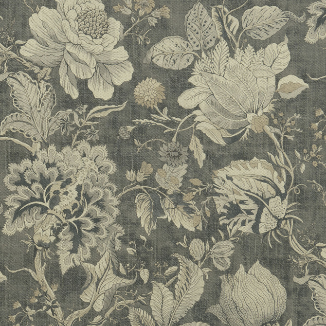 Clarke And Clarke Fabric Sissinghurst Charcoal Fabric COTTON - 60%;LINEN - 40% Spain HEAVY </p><p>Repeat: H: 36.02, V: 23.62 55 - My Fabric Connection -