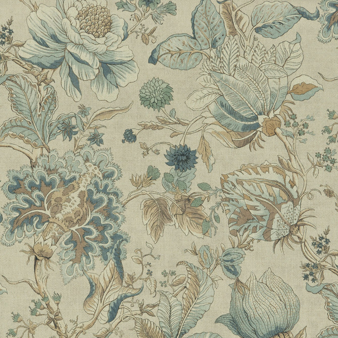 Clarke And Clarke Fabric Sissinghurst Eau De Nil CLARKE & CLARKE CASTLE GARDEN COTTON - 60%;LINEN - 40% Spain HEAVY Horizontal: 36.02 and Vertical: 23.62 55 - My Fabric Connection -