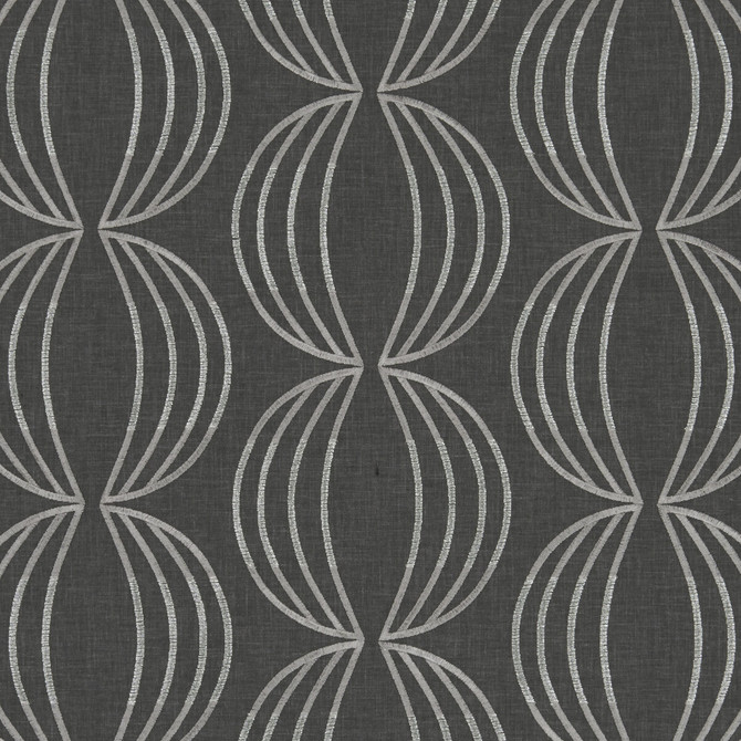 Clarke And Clarke Fabric Carraway Charcoal CLARKE & CLARKE LUSSO POLYESTER - 52%;COTTON - 48% India Horizontal: 12.68 and Vertical: 6.3 54 - My Fabric Connection -
