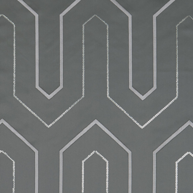 Clarke And Clarke Fabric Gatsby Charcoal CLARKE & CLARKE LUSSO POLYESTER - 100% India Horizontal: 6.42 and Vertical: 9.25 54 - My Fabric Connection -
