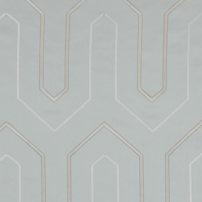 Clarke And Clarke Fabric Gatsby Mineral CLARKE & CLARKE LUSSO POLYESTER - 100% India Horizontal: 6.42 and Vertical: 9.25 54 - My Fabric Connection -