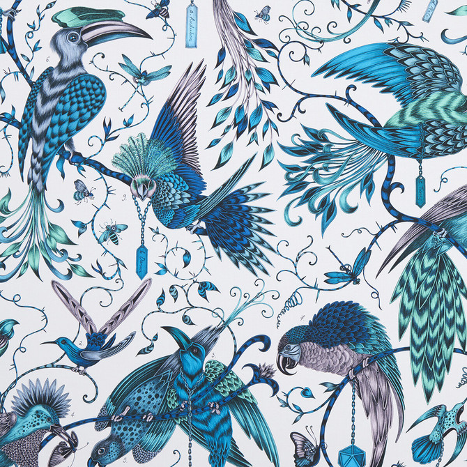 Clarke And Clarke Fabric Audubon Jungle ANIMALIA BY EMMA J SHIPLEY FOR C&C COTTON - 100% United Kingdom HEAVY Horizontal: 54.33 and Vertical: 26.97 54 - My Fabric Connection -