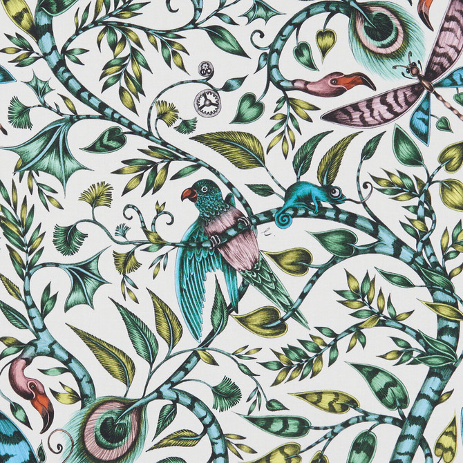 Clarke And Clarke Fabric Rousseau Jungle Fabric COTTON - 100% United Kingdom HEAVY </p><p>Repeat: H: 13.58, V: 26.97 54 - My Fabric Connection -