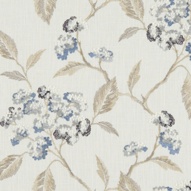 Clarke And Clarke Fabric Summerby Denim CLARKE & CLARKE AVEBURY VISCOSE - 75%;LINEN - 25% India - Horizontal: 16.54 and Vertical: 12.4 54 - My Fabric Connection -