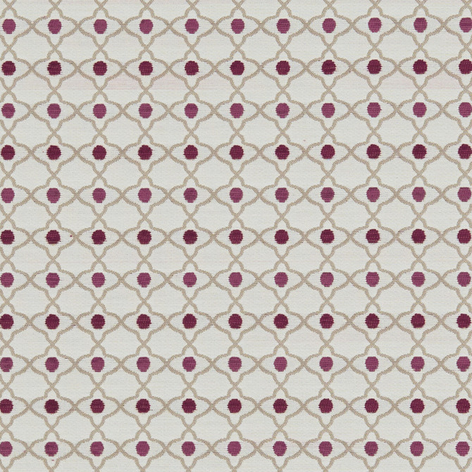 Clarke And Clarke Fabric Venus Raspberry CLARKE & CLARKE EQUINOX POLYESTER - 100% Turkey MEDIUM Horizontal: 1.1 and Vertical: 2 54 - My Fabric Connection -