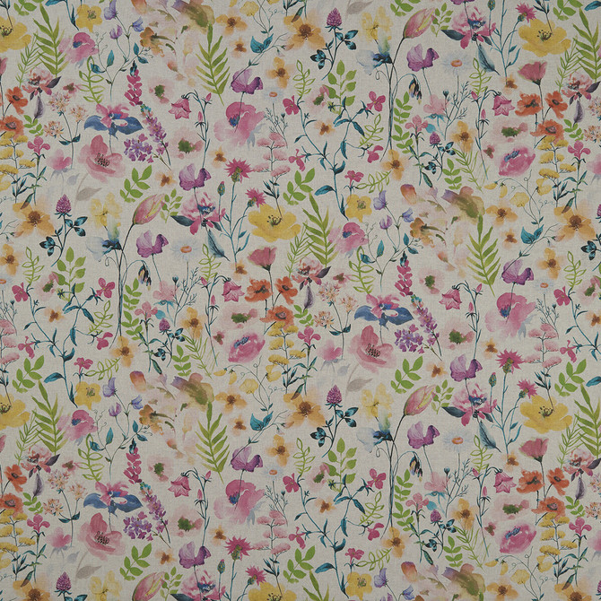 Clarke And Clarke Fabric Lolita Summer/Linen CLARKE & CLARKE COUNTRY GARDEN COTTON - 80%;POLYESTER - 20% Spain MEDIUM Horizontal: 36.22 and Vertical: 25.2 54 - My Fabric Connection -