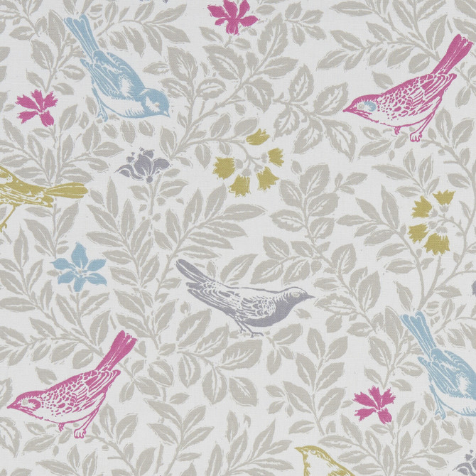 Clarke And Clarke Fabric Bird Song Summer CLARKE & CLARKE LAND & SEA COTTON - 100% Turkey MEDIUM Horizontal: 17.99 and Vertical: 15.94 54 - My Fabric Connection -