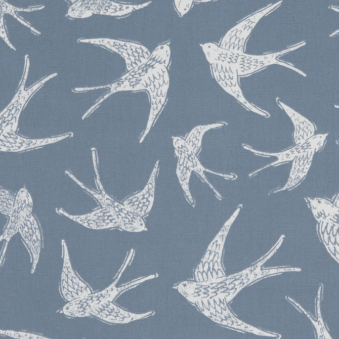 Clarke And Clarke Fabric Fly Away Navy CLARKE & CLARKE LAND & SEA COTTON - 100% Turkey MEDIUM Horizontal: 17.99 and Vertical: 24.8 54 - My Fabric Connection -