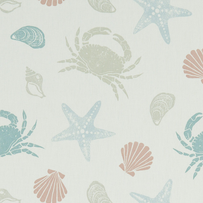 Clarke And Clarke Fabric Offshore Pastel CLARKE & CLARKE LAND & SEA COTTON - 100% Turkey MEDIUM Horizontal: 13.5 and Vertical: 12.4 54 - My Fabric Connection -