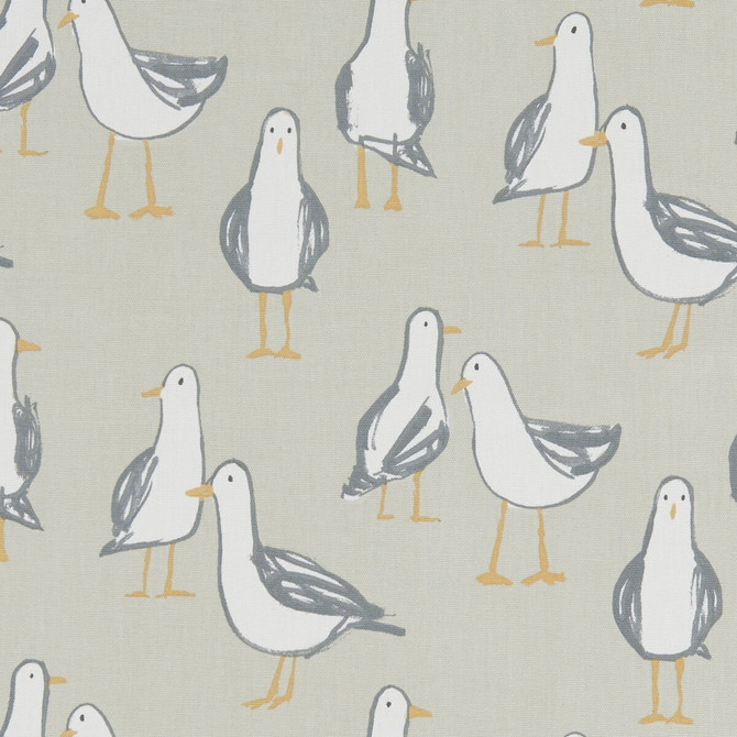 Clarke And Clarke Fabric Laridae Taupe CLARKE & CLARKE LAND & SEA COTTON - 100% Turkey MEDIUM Horizontal: 13.5 and Vertical: 12.4 54 - My Fabric Connection -
