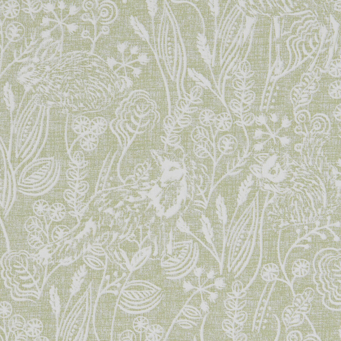 Clarke And Clarke Fabric Westleton Sage CLARKE & CLARKE LAND & SEA COTTON - 100% Turkey MEDIUM Horizontal: 26.97 and Vertical: 15.94 54 - My Fabric Connection -