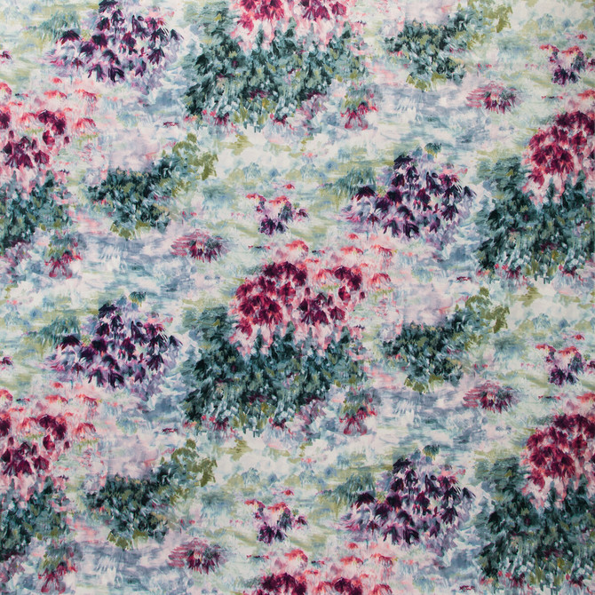 Clarke And Clarke Fabric Fiore Slate/Amethyst Fabric POLYESTER - 100% India HEAVY </p><p>Repeat: H: 54.5, V: 27.375 54.75 - My Fabric Connection -