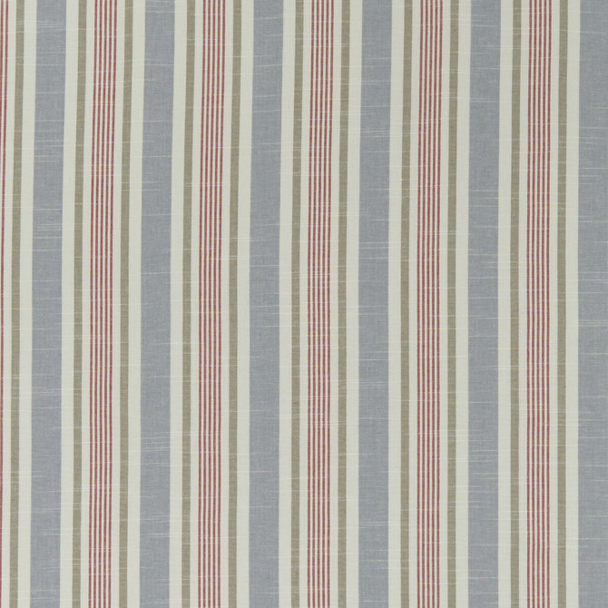 Clarke And Clarke Fabric Mappleton Denim/Red Fabric COTTON - 100% India </p><p>Repeat: H: 4.5, V: 0 55.125 - My Fabric Connection -