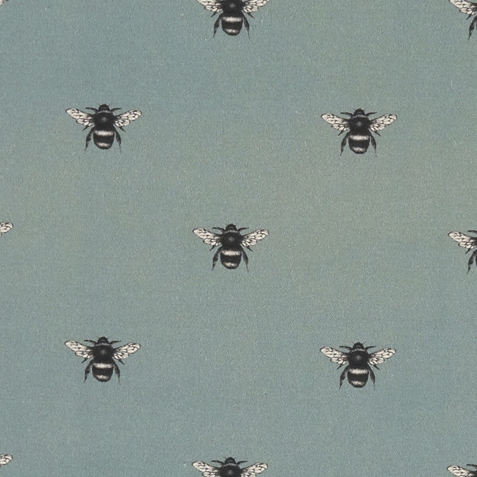 Clarke And Clarke Fabric Abeja Mineral CLARKE & CLARKE EDEN COTTON - 90%;LINEN - 10% Spain MEDIUM Horizontal: 6.75 and Vertical: 6.375 54.375 - My Fabric Connection -