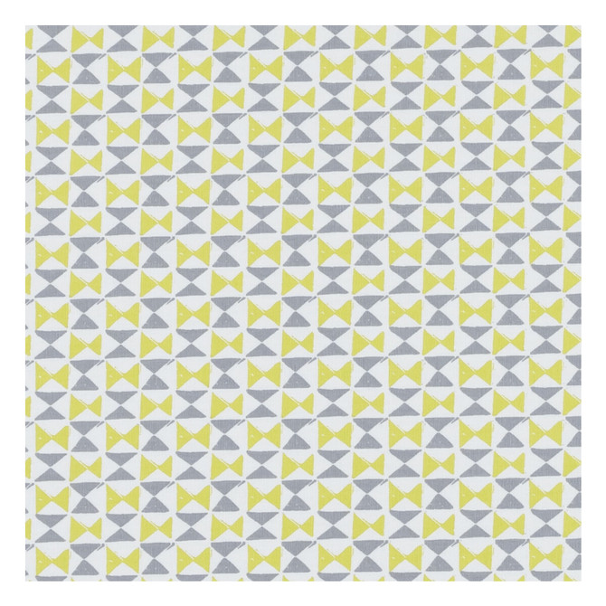 Clarke And Clarke Fabric Orianna Chartreuse/Charcoal CLARKE & CLARKE CO-ORDINATES COTTON - 100% Turkey MEDIUM Horizontal: 1.375 and Vertical: 1.625 54 - My Fabric Connection -