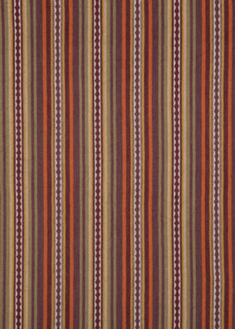 Mulberry Fabric Dalton Stripe Spice/Plum Fabric COTTON - 60%;JUTE - 40% India </p><p>Repeat: H: 9.062, V: 53.978 - My Fabric Connection -