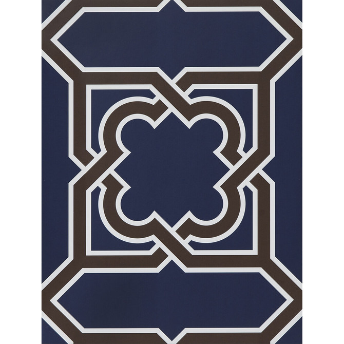 Gaston Y Daniela Wallcovering Martin Azul/Chocolate Wallcovering PAPER - 100% Spain </p><p>Repeat: H: , V: 20.8 20.8 - My Fabric Connection -