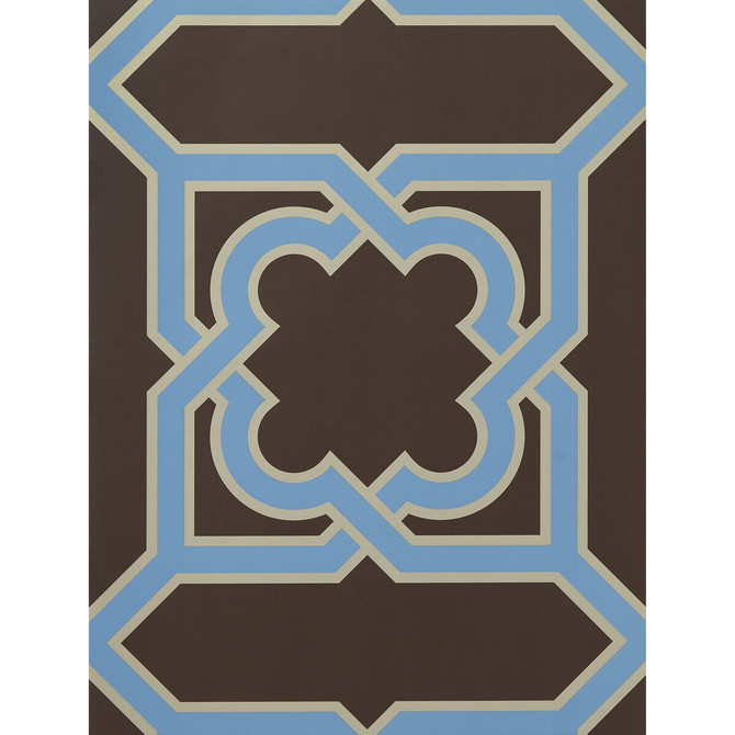 Gaston Y Daniela Wallcovering Martin Marron/Azul LORENZO CASTILLO HISPANIA WP PAPER - 100% Spain Horizontal: and Vertical: 20.8 20.8 - My Fabric Connection -