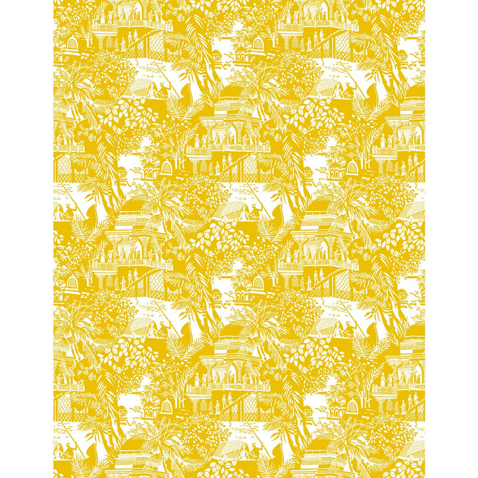 Gaston Y Daniela Wallcovering Olimpo Amarillo GASTON LIBRERIA VINYL - 100% Italy Horizontal: 0 and Vertical: 17.7 27.5 - My Fabric Connection -