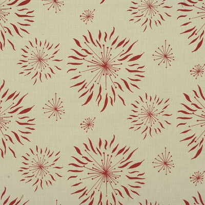Groundworks Fabric Dandelion Cream/Red ALLEGRA HICKS COLLECTION LINEN - 60%;COTTON - 30%;NYLON - 10% United Kingdom - Horizontal: 18 and Vertical: 8.5 54 - My Fabric Connection -