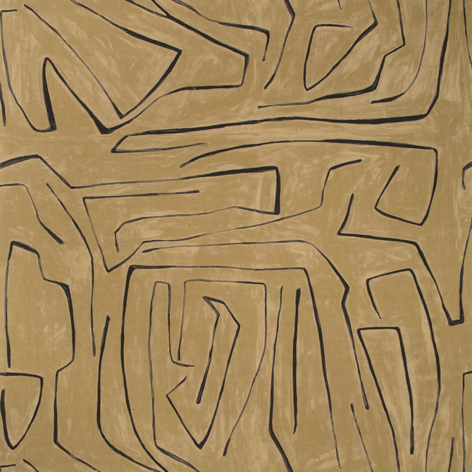 Groundworks Fabric Graffito Java KELLY WEARSTLER V COTTON - 52%;LINEN - 48% Italy MEDIUM Horizontal: 54 and Vertical: 54 54 - My Fabric Connection -