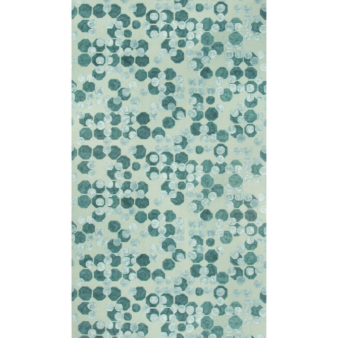 Groundworks Wallcovering Hex Paper Lagoon KELLY WEARSTLER WALLPAPERS V LINEN - 80%;ACRYLIC - 20% Italy Horizontal: 34.25 and Vertical: 24.68 34.25 - My Fabric Connection -