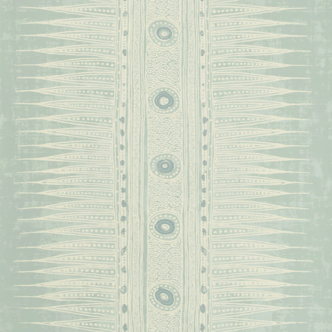 Lee Jofa Wallcovering Indian Zag Paper Aqua SUZANNE RHEINSTEIN III PAPER - 100% United States Horizontal: 27 and Vertical: 26.875 27 - My Fabric Connection -
