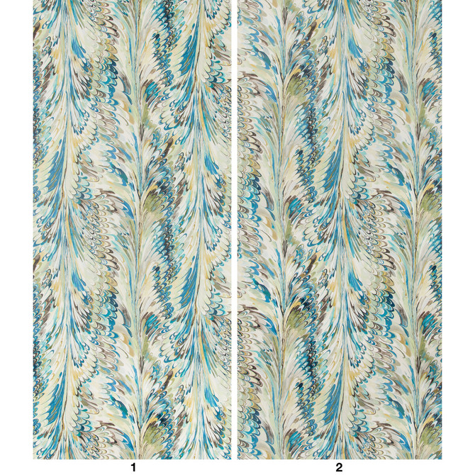 Lee Jofa Wallcovering Taplow Paper Peacock/Gold MANOR HOUSE WALLPAPER PULP - 80%;POLYESTER - 20% Austria Horizontal: 17.9 and Vertical: 31.5 53.7 - My Fabric Connection -