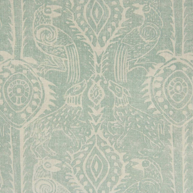Lee Jofa Wallcovering Beasties Aqua BLITHFIELD PAPER - 100% United Kingdom - Horizontal: 10.5 and Vertical: 10.75 52.75 - My Fabric Connection -