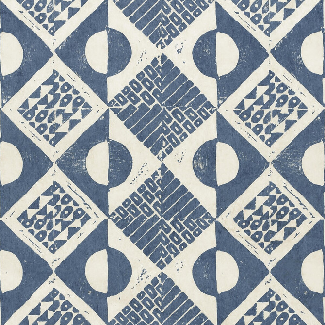 Lee Jofa Wallcovering Circles And Squares Wp Azure Wallcovering CELLULOSE - 100% United Kingdom </p><p>Repeat: H: 13.4, V: 27.2 53.5 - My Fabric Connection -