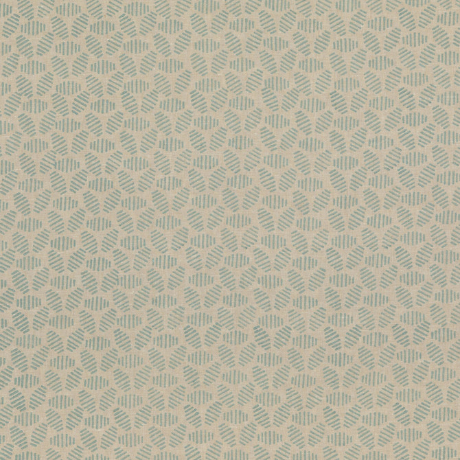 Baker Lifestyle Fabric Bumble Bee Aqua BLOCK PARTY LINEN - 100% India Horizontal: 4.728 and Vertical: 2.364 52.796 - My Fabric Connection -