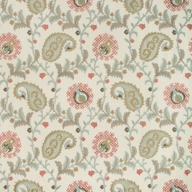 Kravet Design Fabric Saudade Paisley Paradiso BARCLAY BUTERA SAGAMORE LINEN - 92%;SPUN POLYESTER - 8% India - Horizontal: 26.75 and Vertical: 25.5 54 - My Fabric Connection -