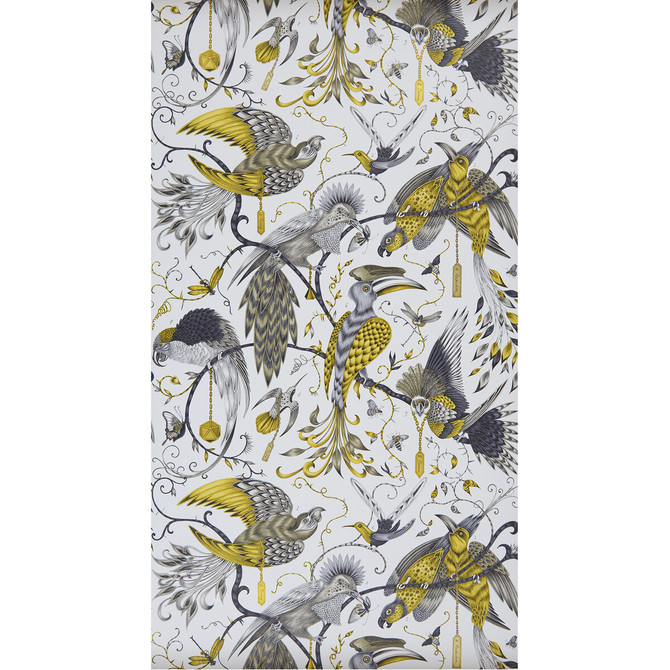 Clarke And Clarke Wallcovering Audubon Gold ANIMALIA BY EMMA J SHIPLEY FOR C&C NON WOVEN - 100% United Kingdom Horizontal: 0 and Vertical: 20.5 20.5 - My Fabric Connection -