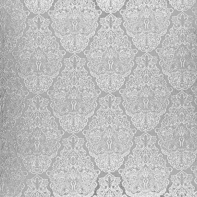 Maxwell Fabric Cecil # 621 Aluminum COLOR WAVES-NOMAD 100% POLYESTER INDIA See sample </p><p>Repeat: Horizontal: 13.5" and Vertical: 14.75" 54.25" - My Fabric Connection -