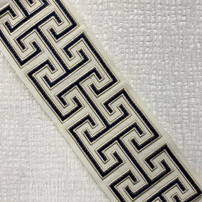 Magnolia Trim Adler Tape Navy - 46Fibranne/54Rayon China Horizontal: and Vertical: 3.9 - My Fabric Connection -