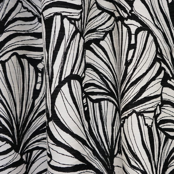 JF Fabric Leaves 98Sj101 50% Cotton, 41% Polyester, 9% Viscose India Horizontal: 25 and Vertical: 28.625 52 - My Fabric Connection -