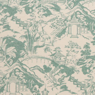 Mitchell Fabric Mandarin Seafoam #1906 100% Cotton Spain </p><p>Repeat: Horizontal: 13.5 and Vertical: 27 54 - My Fabric Connection -