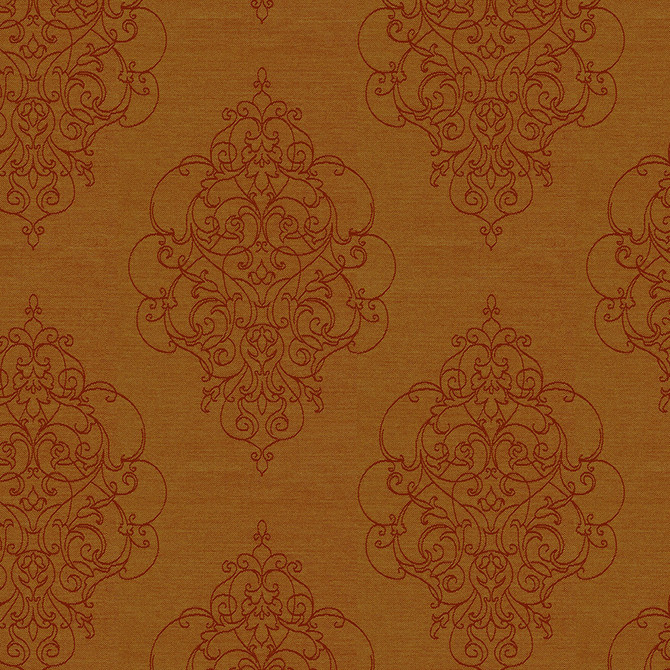 Crypton Fabric Ornamental 44 Pumpkin 100% Polyester US 51,000 Double Rubs (Wyzenbeek) </p><p>Repeat: Horizontal: 14.4"(36.6 cm) Up the Roll and Vertical: 15.0" (38.1 cm) Across the Roll 54" (137 cm) - My Fabric Connection -