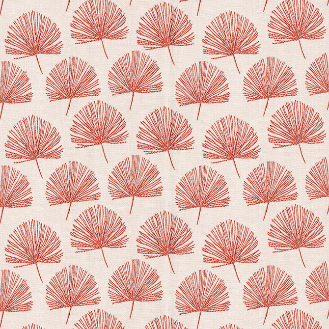 ABBEYSHEA Fabric Sandrine 11 Coral 75% Polyester, 25% Cotton China 51,000 Double Rubs (Wyzenbeek) </p><p>Repeat: Horizontal: 8.0" (20.5 cm) Up the Roll and Vertical: 9.0" (23.0 cm) Across the Roll 57" (144 cm) - My Fabric Connection -
