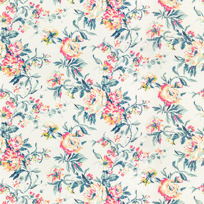 Bassett Mcnab Fabric 7812-2 Wrentham Ocean BASSETT MCNAB SIGNATURE 100%LIN USA Horizontal: 27 and Vertical: 25.25 54 in - My Fabric Connection -