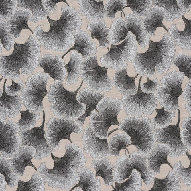 Marcus William Fabric Algiers 2 Pewter PS/MARCUS WILLIAM GINGKO 91%POL 9%COT INDIA FLAME RETARDANT-N.F.P.A. 701 SMALL SCALE Horizontal: 13.750 and Vertical: 14.000 54 in - My Fabric Connection -