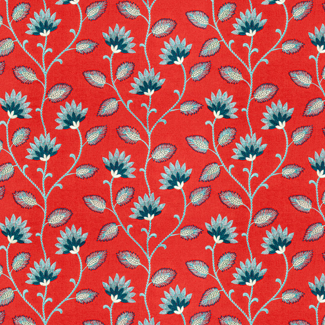 Stout Fabric Paxton 1 Tomato Fabric 100%Cot %Vemb India </p><p>Repeat: H: 24.75, V: 0 50 in - My Fabric Connection -
