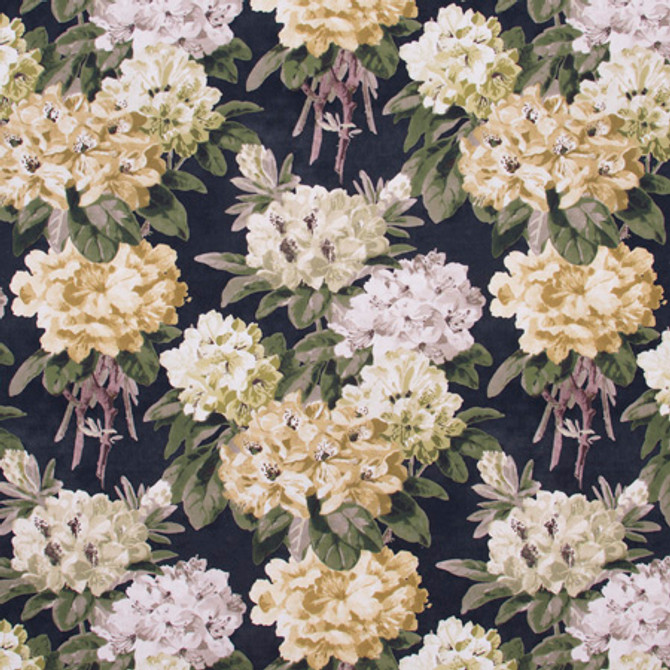 Carole Fabric As We Love Midnight Lemongrass 100% Cotton-SSR Peru Passes 24,000 Double Rubs Wyzenbeek Horizontal: 13 1/2" D and Vertical: 34" V 54" - My Fabric Connection -