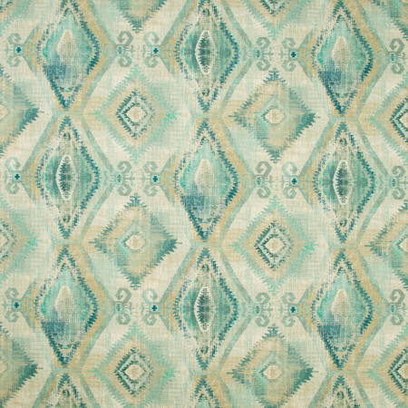 Carole Fabric Cobblers Lane Eucalyptus VIBRANCE 100% Polyester- Soil & Stain Repellent India Passes 30,000 Double Rubs Wyzenbeek Horizontal: 27" and Vertical: 25 1/4" V 54" - My Fabric Connection -