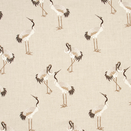 Carole Fabric Heron Java Portobello 86% Polyester, 9% Rayon, 5% Linen China Passes 73,000 Double Rubs Wyzenbeek Horizontal: 13 1/2" and Vertical: 15 1/2" V 54" - My Fabric Connection -